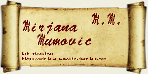 Mirjana Mumović vizit kartica
